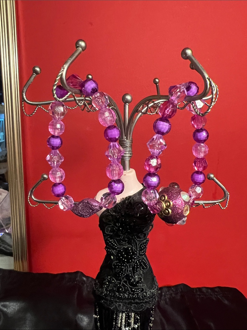 Purple Beaded Bracelet - Women's home made - Picture 9 of 9